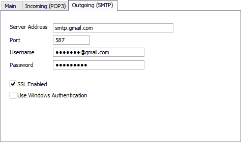 Outgoing (SMTP) tab.